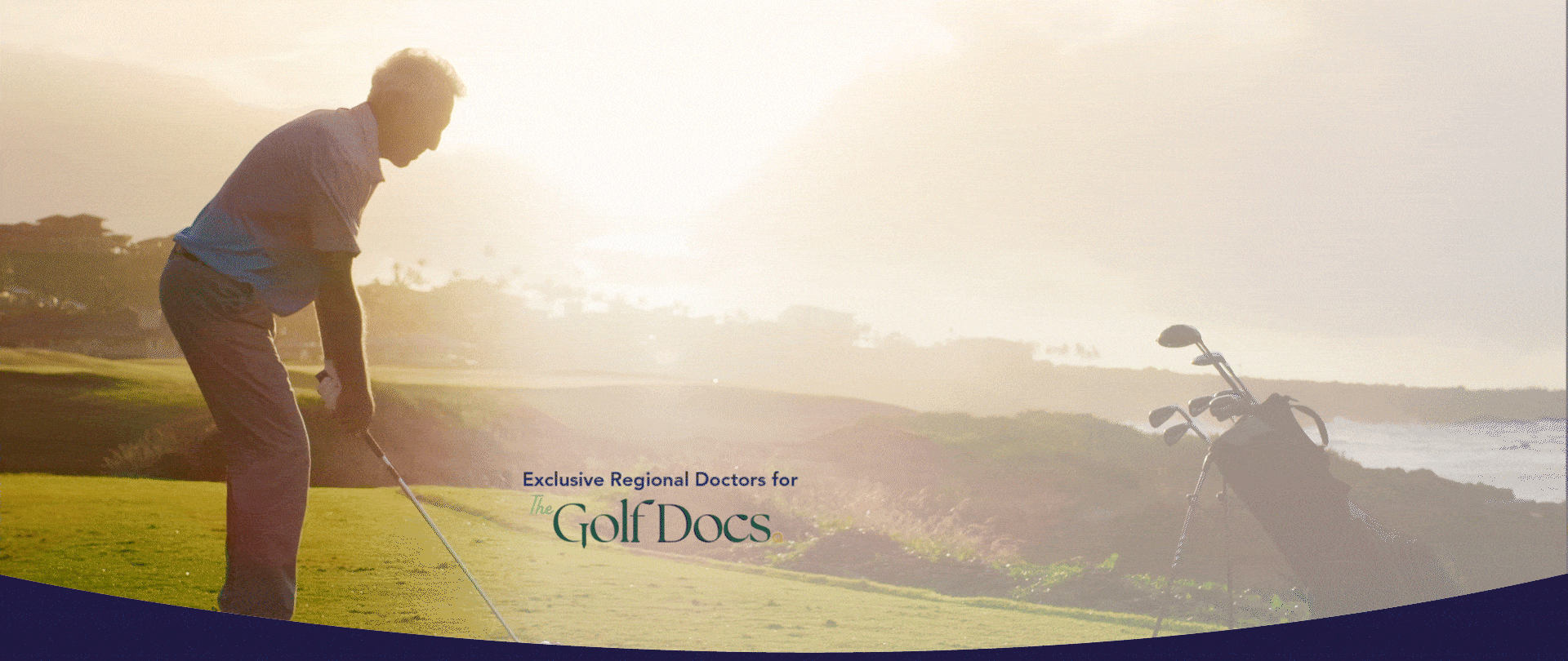 Man playing golf