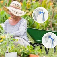 older woman gardening