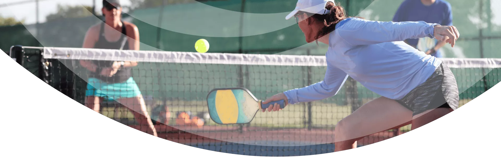 people playing pickleball